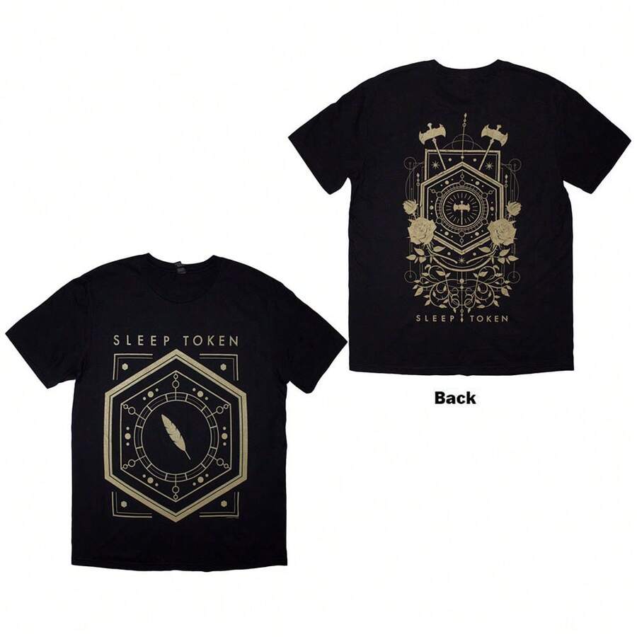 Sleep Token | Official T-Shirt | Emergence Feathered Host (Back Print)  - 48-Hour Fast Shipping!  - Black - View 1