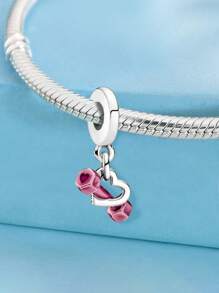 1 PC 925 Sterling Silver DIY Charms Dumbbell Beads Pendant For Ladies Jewelry Bangle And Necklace Accessories 925 Sterling Silver Fine Jewelry Making