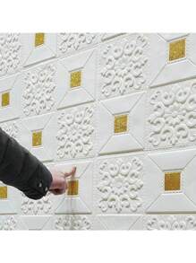 Self-Adhesive Panels Wallpaper 3D Wall Stickers Tile Modern Home Decor Decoration For Bedroom Living Room Kitchen TV Backdro