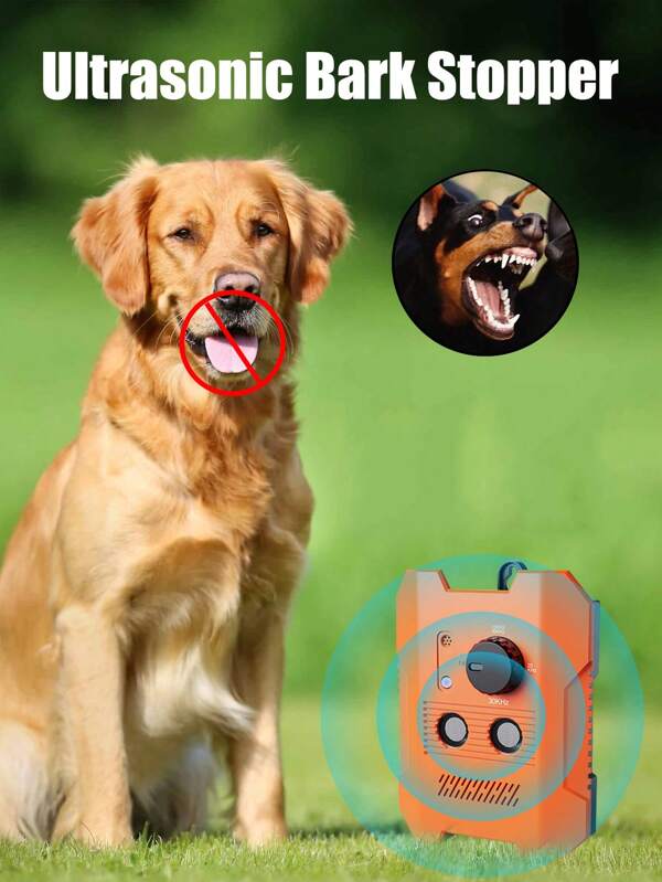 New Ultrasonic Anti-Bark Device, Smart Bark Control Training Device For Pets, High Power Ultrasonic Intensity, Three Ultrasonic Frequencies, Multi-Scene Usage, Suitable For Dogs