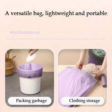 100 Pieces Portable Scented Garbage Liners, Suitable For Home, Party, Purple Garbage Bags