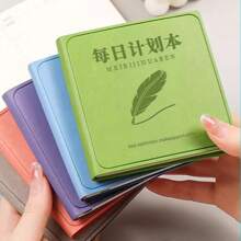 1pc Daily Plan Book Self-Discipline Check-In Mini Notebook Portable For Time Management Study Schedule Pocket Book Back-To-School Gift,School Supplies,Back To School
