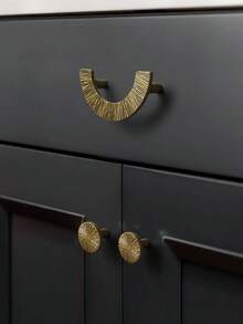 2/6 piezas Pomos de gabinete de latón antiguo de aleación de zinc - Tiradores de cajón resistentes de metal con diseño de estrella para puertas de cocina, armario y alacena, pomos de gabinete de cocina, diseño de pomo de estrella, acabado de metal duradero - Latón antiguo - Ver 3
