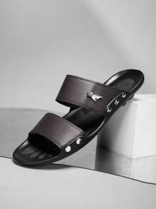 Chinelos masculinos de moda de verão - , Sola antiderrapante, Conforto durante todo o dia, Material de PU, Ideal para o dia a dia, trabalho, praia, férias, presente perfeito para feriados! Sandálias, Sandálias de enfiar, Chinelos de praia de bico aberto de verão