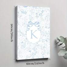 1Pc Framed Wall Art Light Blue Floral Canvas Poster Paintings Ideal Gift For Living Room Bedroom Corridor Wall Decor Room Decoration Ready To Hang - 彩色 - 查看 10