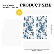 2pcs Pink Rose Sunflower Lemon Hand Towels Elegant Flower Rose Comfortable Soft Polyester Microfiber Towels For Home Hotel Bathroom