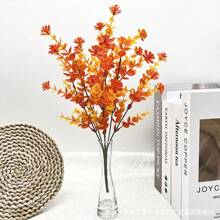 Outdoor Autumn Flowers, UV-Resistant Artificial Autumn Plants And Autumn Camellia Eucalyptus Artificial Autumn Flowers, Green Plants Are Suitable For Outdoor Home Porches, Terraces, And Thanksgiving Decorations