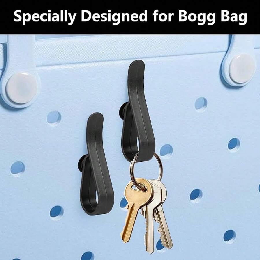 Sanchamy 4PCS Hook Accessories Bogg Bags Cup Holder Connector Holder Insert Hook-Secure And Organize Your Items In Your Beach Tote Bag-White - 黑色 - 查看 1