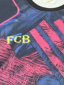 FC Barcelona Style Men's Soccer Sweatshirt & Crew Neck Comfortable Sports Top, Suitable For Soccer Match, Training, Casual Everyday Wear - Navy Blue - View 6