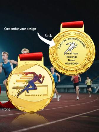 Gepersonaliseerde metalen hardloopmedaille, estafettemedaille van goud/zilver/brons, medaille voor zinklegering, herdenkingsmedaille voor marathonevenementen
