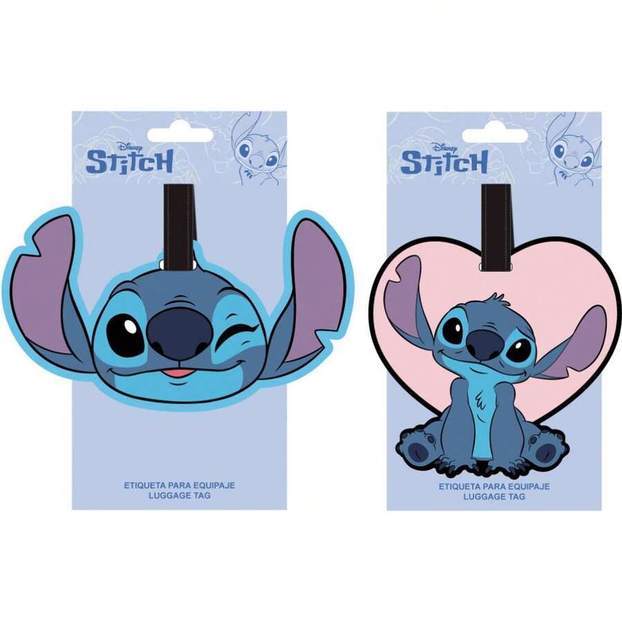 Lilo Y Stitch Stitch Travel Luggage Tag - Luggage Identifier Tag With Contactless Card - Durable And Fun Design - Ideal For Suitcases, Backpacks, And Handbags - Practical And Travel Accessories - Blue - View 1