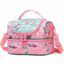 1pc Double Layered Lunch Bag Cartoon Lunch Bag For Boys And Girls Lunch Bag For School Students And Travel Picnic Children Cute Bag