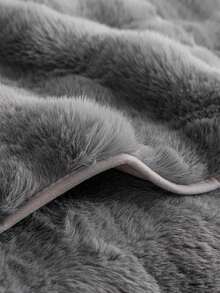 1pc Plush Stitching Sofa Cushion, Simple Style Soft, Anti-Slip And Dirt-Resistant Sofa Pad For All Seasons - Grey - View 8