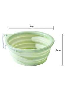 1pc Customized Foldable Macaron Design Pet Bowl, Portable Collapsible Dog Cat Food Water Feeder Bowl For Outdoor Use - Multicolor - View 7