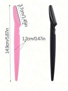 12 Stücke Hochwertige Augenbrauen- und Gesichtshaartrimmer-Set - Edelstahl Haarentfernung, mit Sicherheitsschutz, ergonomisches Design für Augenbrauen, Ohren, Nasenhaarpflege, parfümfrei, Gesichtshaarstyling | Modernes Schönheitswerkzeug | Rasierer, Pinzetten, Sommergeschenk