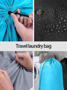 超大容量洗衣袋、洗衣袋抽绳袋、居家旅行收纳袋、脏衣袋、耐用抽绳封口、返校、开学季必备品、多用途矩形编织洗漱包，居家旅行收纳、洗衣袋、宿舍必备品、大学必备品、旅行配件、多种颜色可选学校用品、学校配件、返校大学生