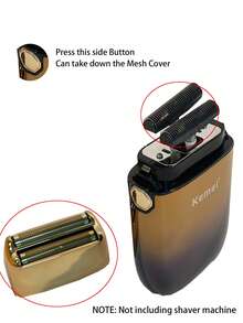 Kemei 科美KM-TX10原装刀片替换网罩1套电动剃须刀TX10维修配件剃须刀头配件