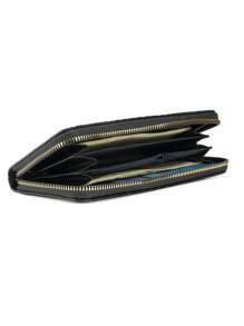 Nova Carteira Longa com Desenho de Casal Neutro em Forma de V e Padrão de Losango em Couro PU, com 3 Camadas Interiores, Compartimento com Zíper e Alça de Pulso. Carteira Feminina da Moda com Borla, Ótima para Compras, Encontros e Presentes para Homens. Carteira, Porta-Moedas, Carteira com Alça de Pulso