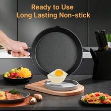 3PCS Cast Iron Saute And Fry Pan Set - Cast Iron Wok Skillet Set Pre-Seasoned Skillets In 6", 8", And 10" Sizes - Durable Cookware For Versatile Cooking Durable Cooking Pans For Camping, Indoor, And Outdoor Cooking - Versatile, Easy To Clean, And Heat Distribution Skillets