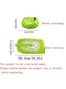 2/4/6/8 件绿色可重复使用拖把垫替换装适用于 - 可水洗超细纤维干湿拖把垫与扫地拖把兼容，非常适合表面和硬木地板清洁（不包括拖把） - 黃綠色 - 查看 4