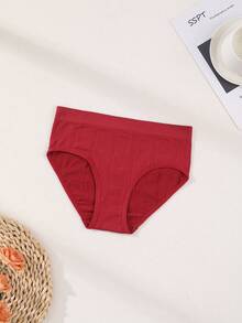 6 PCS Seamless Panties Mid Waist Maillard Color Women's Briefs Lifting Buttock High Elasticity Panty Comfortable & Breathable Lingerie Ladies Underwear - Multicolor - View 8