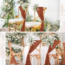 1 Stück Stuhlschleife aus Käsestoff, Hochzeit Gang Dekoration Stuhlband, geeignet für Hochzeit Party Veranstaltungen Stuhl Dekoration