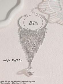 4 件奢华水钻装饰项链、耳环和手链套装，适合女性日常通勤、校园约会、婚礼派对、情人节假期 - 精緻項鍊套裝 - 查看 8