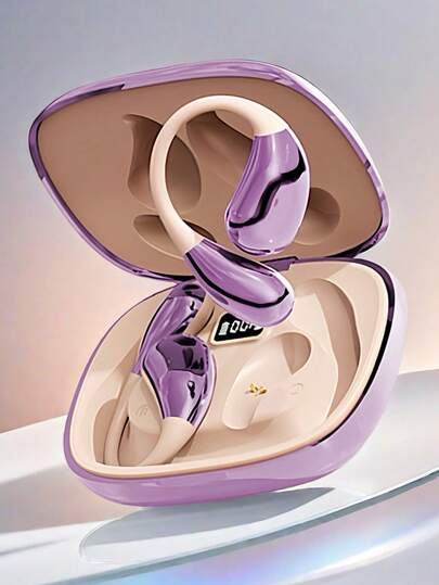 NEW SENYANG 全新森阳贴耳式运动耳机时尚舒适耳机音乐重低音挂耳式视频TWS HIFI杜比ACC立体声高清通话耳机适用于安卓手机游戏情侣耳机智能耳机