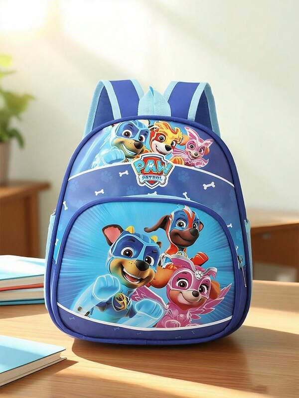 Paw Patrol Mochila de almacenamiento con tema de Paw Patrol, con estampados de dibujos animados y temas de anime, mochila ligera y resistente