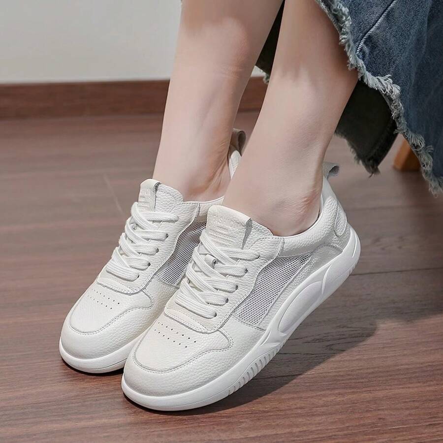 Women Canvas Shoes - 6633 白色牛皮版 - 查看 1