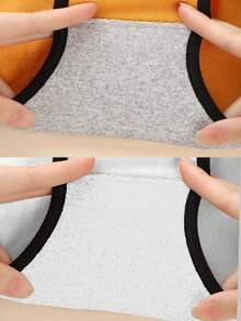 Calcinha de biquíni elástica sem costura, cores doces, para meninas adolescentes, 5 unidades/pacote, cor aleatória