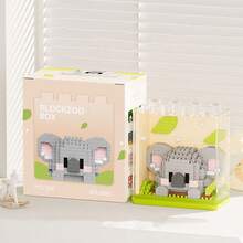 Animal Model Building Block Toys, Panda, Raccoon, Sheep, Elephant, Hamster, Penguin, Giraffe, Tiger Tabletop Decor, Gift For Halloween, Thanksgiving, Christmas, Birthday - Clear - View 11