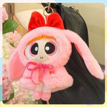 Powerpuff Girls Cape Plush Keychain | Bubbles Buttercup Blossom Cloak Stuffed Toy Hanging Charm | Cartoon Character Magical Cape Bag Pendant | Weatherproof Soft Plushie for Kids Girls | Official Licensed Merchandise - 彩色 - 查看 6