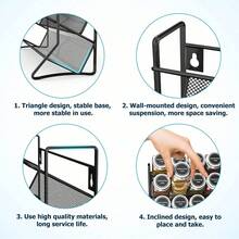 4-Tier Fit 24 Jars Spice Rack Free Standing, Counter Spice Organiser, Metal Seasoning Bottle Organizer For Kitchen, Countertop, Cupboard(No Bottle)