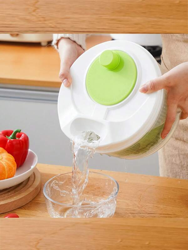 1 Stück Multifunktions-Salatschleuder, entfernt schnell Feuchtigkeit, um die Blätter frisch und zart zu halten. Hilft, die Sauce gleichmäßig zu verteilen: Entfernt schnell die Oberflächenfeuchtigkeit von Zutaten, effizienter und effektiver als herkömmliche Abtropfmethoden.