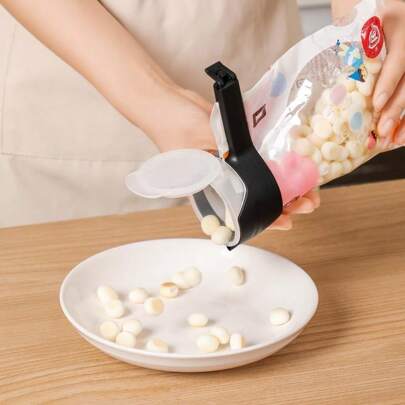 倒袋夹，带倒嘴的食品袋夹，耐用的塑料密封夹，适用于零食、谷物、宠物食品 - 易于使用