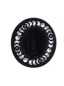 1 pièce Chapeau à large bord de style vintage créatif pour femmes, casquette polyvalente mode automne hiver