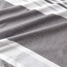 Queen Comforter Set 7 Pieces, Frost Grey Striped Bedding Set For Queen Size Bed Reversible, Cationic Dyeing Bed In A Bag With Comforter, Sheets, Pillowcases & Shams - Grey - View 8