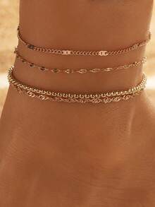 不锈钢脚链新款轻奢质感亮片链精致脚链女饰品派对礼物不锈钢项链手工蛇形圆筒链男女饰品