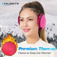 Foldable Fleece Ear Warmers For Outdoor Skiing - 亮粉紅色 - 查看 11