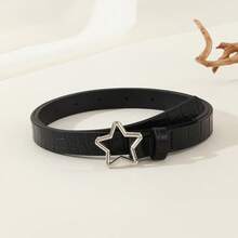 1 件女士百搭、休闲、时尚、夏季新款、星星扣腰带，适合送礼、日常穿着、派对、娱乐场所