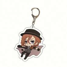 bandai Accesorio de anime Llavero acrílico de anime - Bungou Stray Dogs Lindo colgante de estilo Y2K de dibujos animados, adecuado para bolsos y llaves, regalo perfecto para fans, accesorios de cosplay, llavero de coche, bolso, mochila, pequeña joya, accesorios, regalos creativos, regalos de estudiante, accesorios de coche, colgante de bolso, accesorios escolares