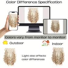 12-Inch Medium-Long Curly Hair, Soft Texture, Securely Worn And Not Easy To Fall Off, Suitable For Women