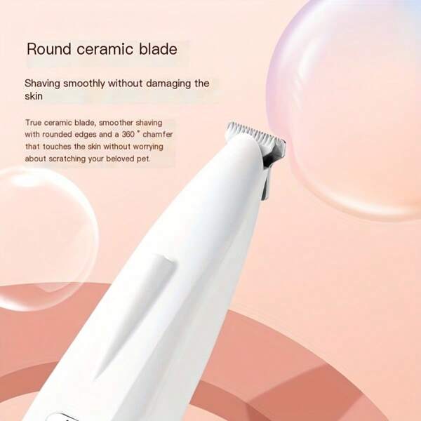 New Electric Cat/Dog Paw Hair Trimmer, Rechargeable LED Light Wide Blade Pet Electric Clipper, Quiet Low Vibration Paw Hair Shaver, Cat/Dog Paw Hair Trimmer, Safe Grooming Tool For Home Pet