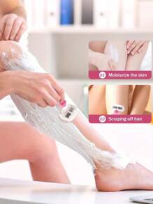 1pc Portable Women's Disposable Razor, 5-Layer Intimate Shaving Razor, Moisturizing Blade, Reusable, Unscented, For Body, Armpits, And Legs Smooth Shaving