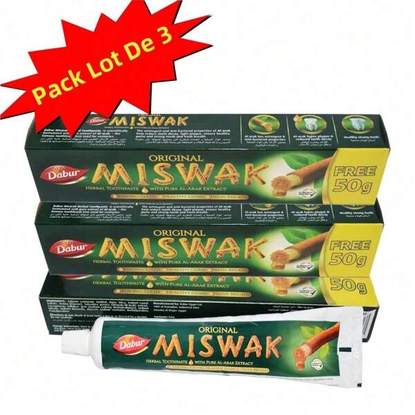 Dabur Miswak Zahnpasta 170g Packung mit 3-6 – Die Kunst der natürlichen Mundpflege