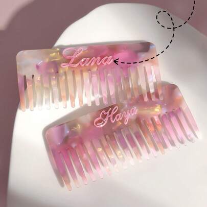 1pc Personalized Elegant Hair Fork For Women - Vintage Acrylic Design With Customized Faux Pearl Texture Name, Unique Hair Accessory, Perfect Birthday/Bridesmaid/Bride/Mother's Day Gift,Multi-Functional,Ornamental,Letter,Solid Color,Exquisite,Stylish,Vintage,Modern,Colorful,Leisure,Basics,Casual,Soft,Unique,Customized,Personalized,Custom,Ideal Gifts For Her,Girlfriend,Her,Boyfriend,Friends,Beauty & Health,Chic Autumn,Perfect Gift For Wedding Memento,Girly Era