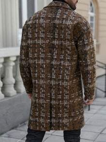 Herren lässige, weite karierte Jacke mit Langarm, Herbst/Winter