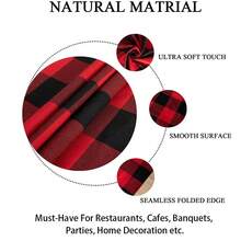 2pcs Black & Red Plaid Table Runner, 12"X108" Party Decor Tablecloth For Christmas, Thanksgiving, Halloween, Farmhouse, Home, Daily Use - Multicolor - View 6