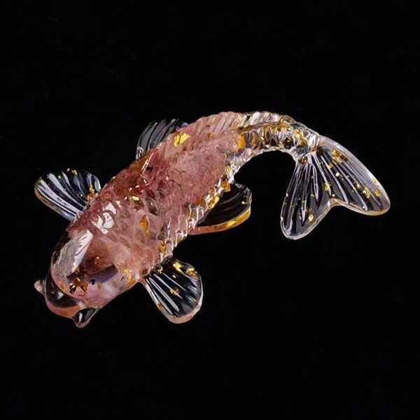 1PC Natural Healing Crystal Fragment Gravel Multi-Style Resin Goldfish Jewelry Gifts